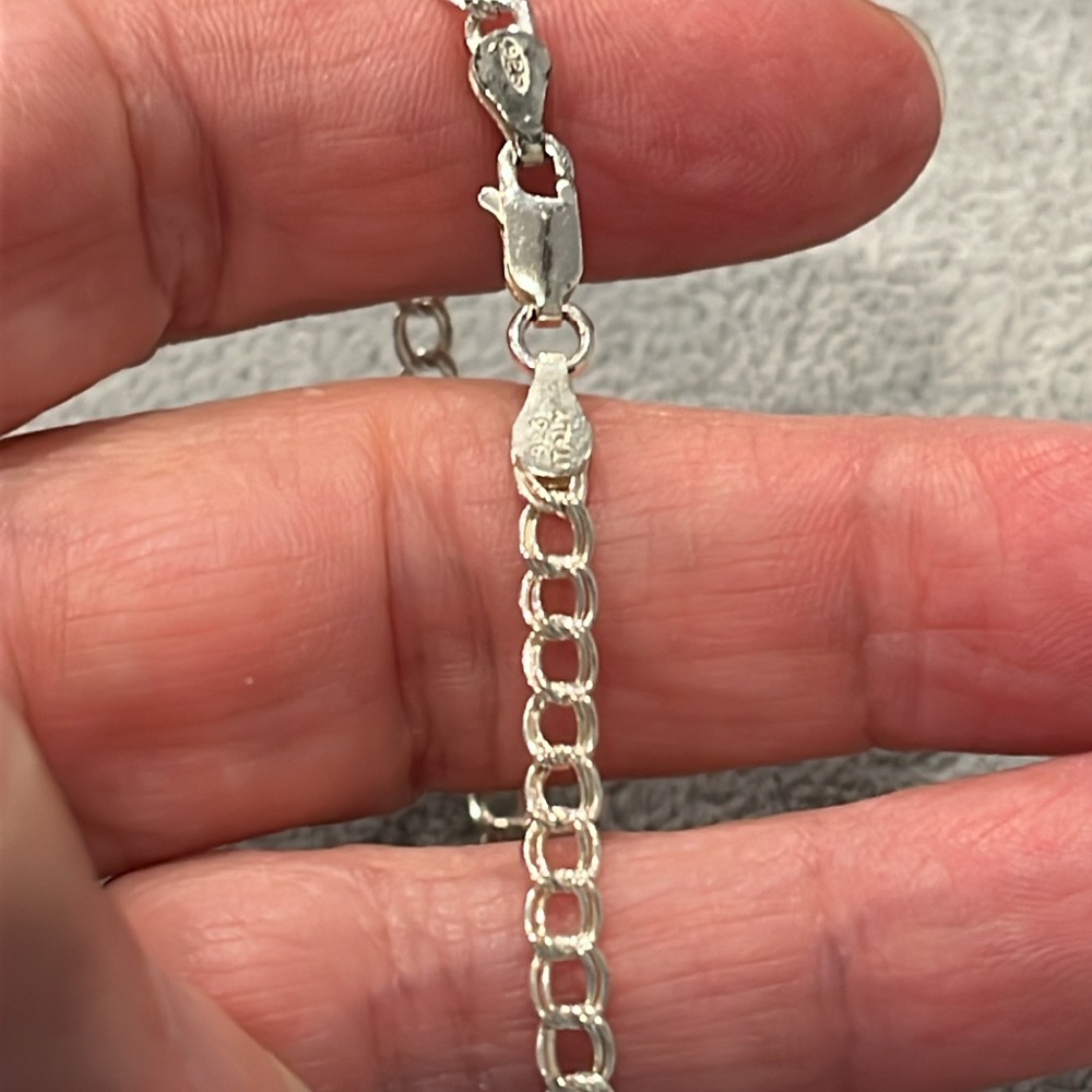 Sterling Silver Double Ring Bracelet - image 6